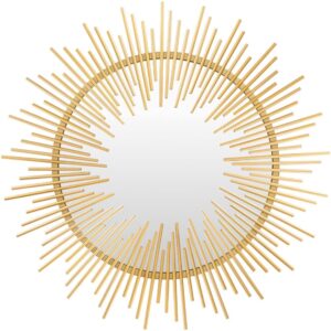 Freda Iron Accent Mirror in Gold by Livabliss