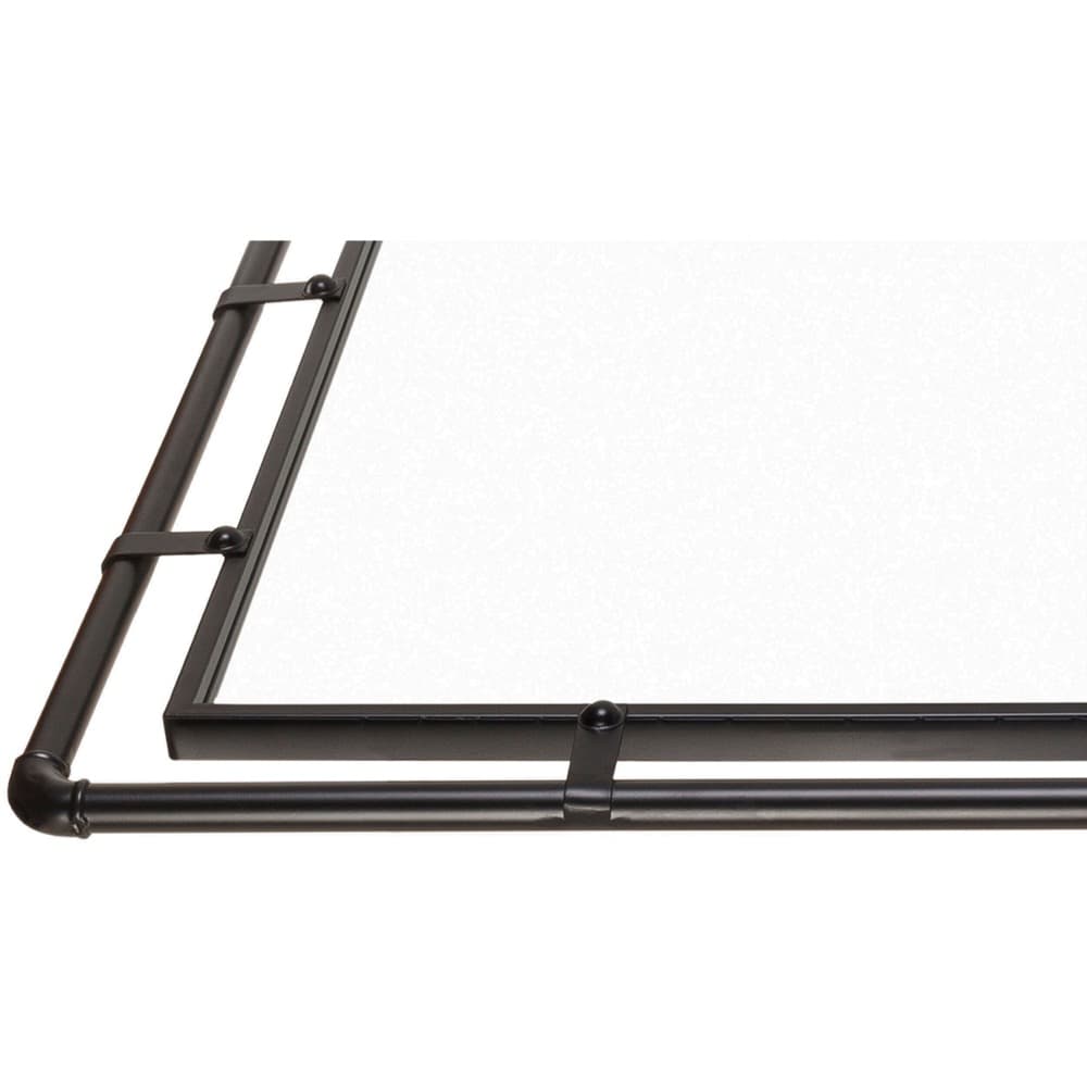 Indus Steel Accent Mirror in Black by Livabliss - Image 2