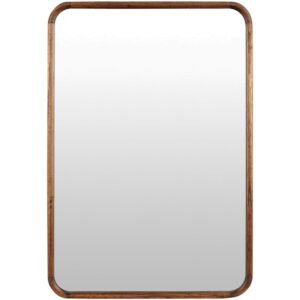 Kinsale Rubber Wood Accent Mirror in Brown by Livabliss