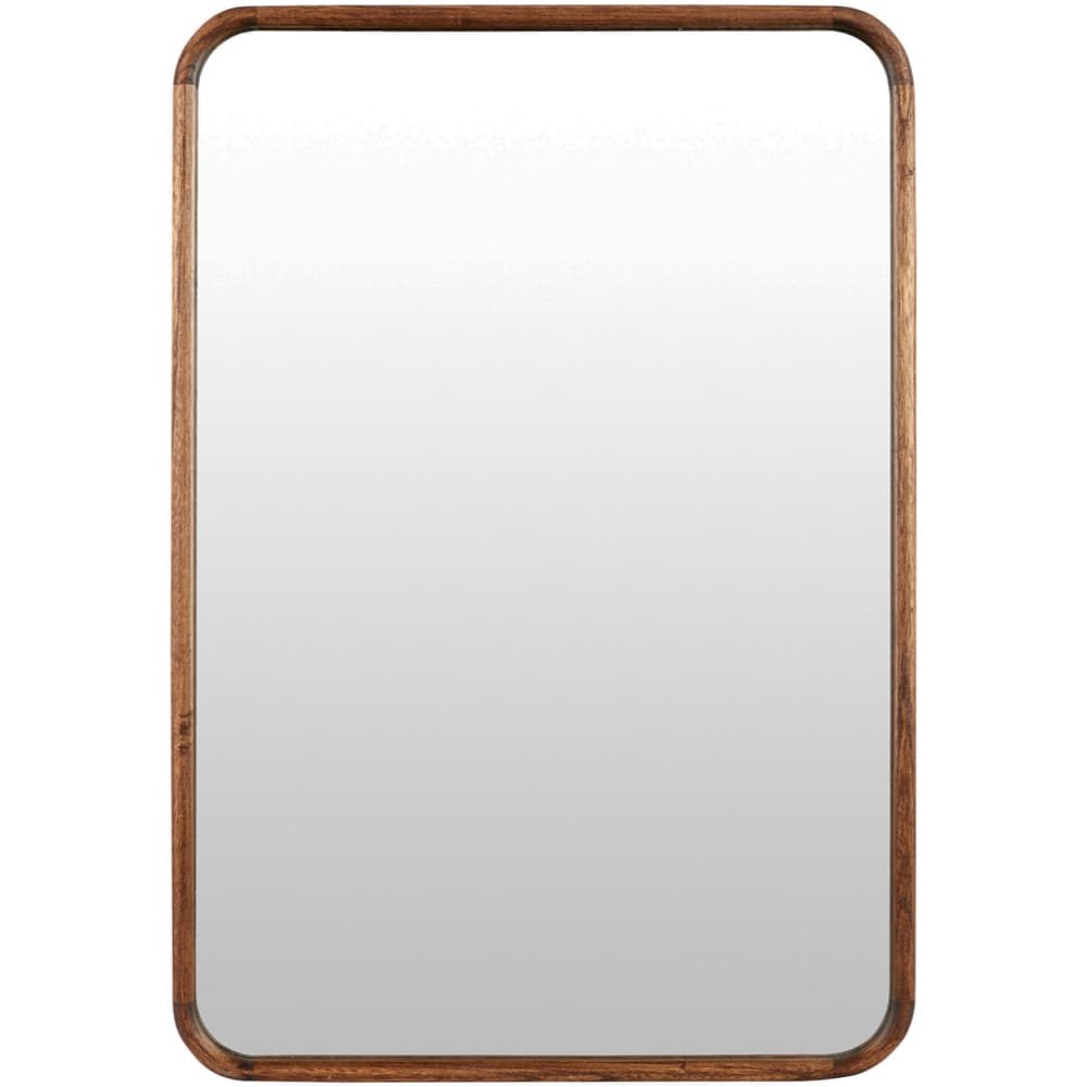 Kinsale Rubber Wood Accent Mirror in Brown by Livabliss