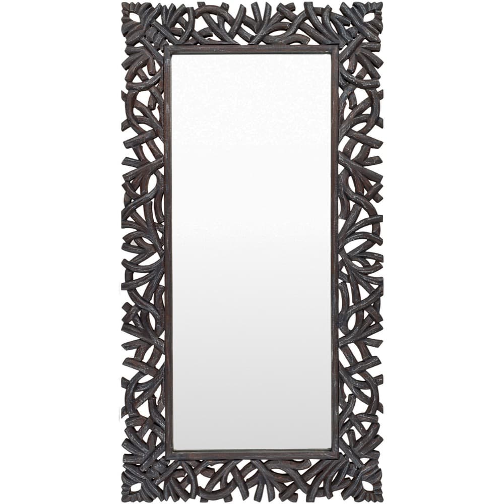 Manasquan Mango Wood Full Length Mirror in Black by Livabliss
