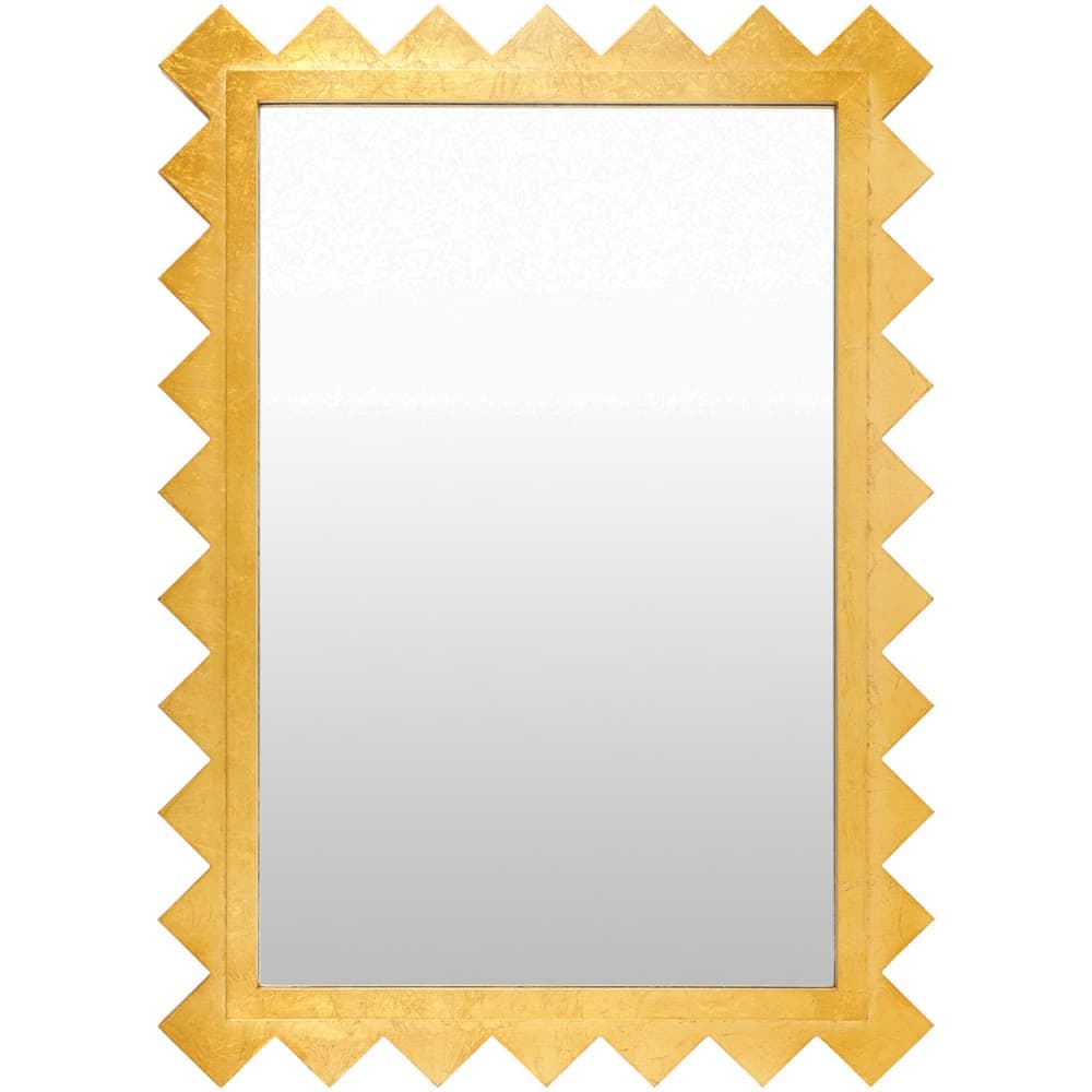 Harrison Manufactured Wood Accent Mirror in Gold by Livabliss