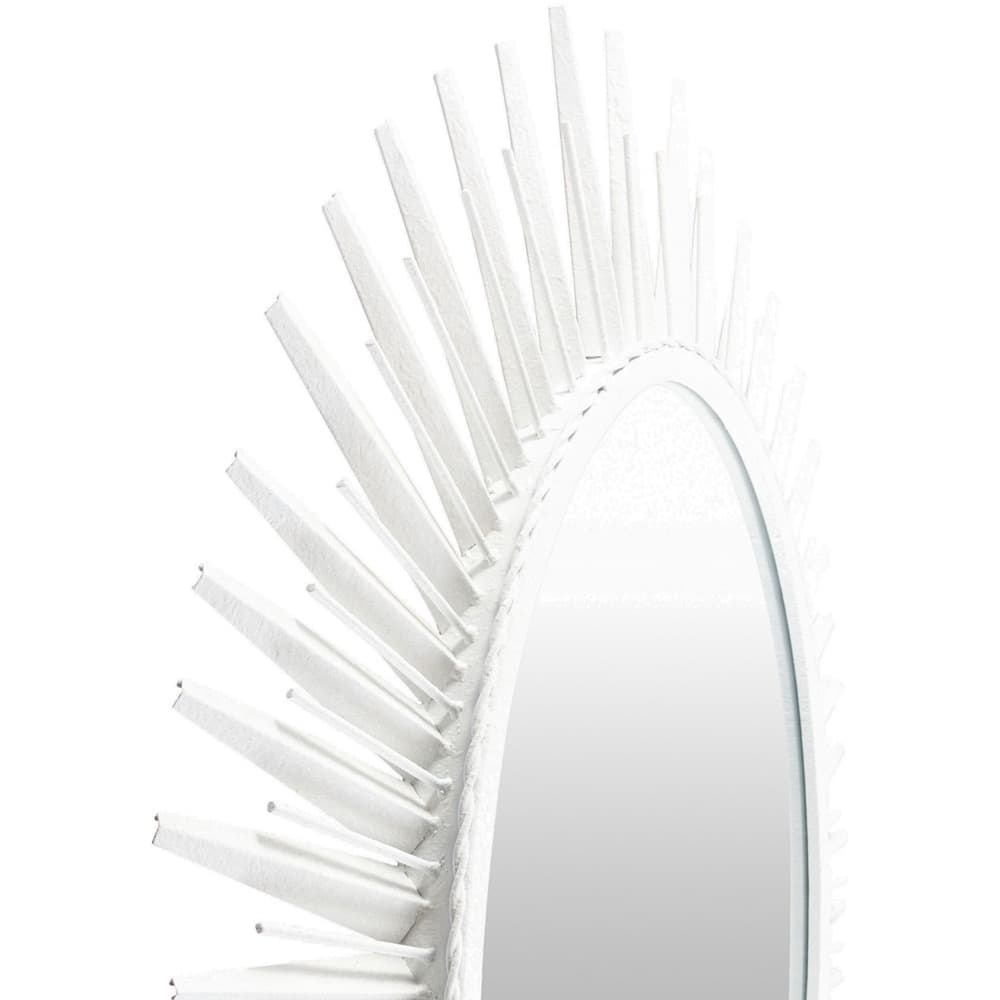 Nihal Iron Accent Mirror in White by Livabliss - Image 2