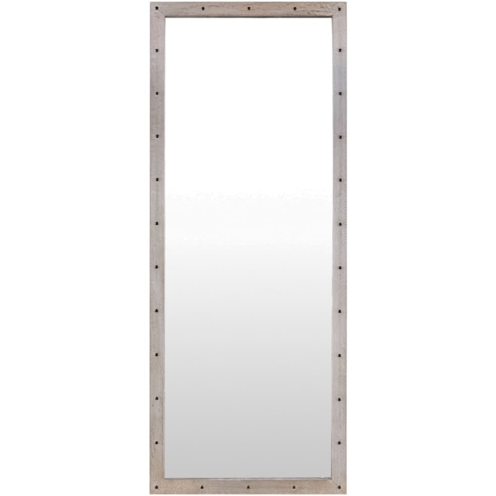Bronwyn Manufactured Wood Accent Mirror in Silver Gray by Livabliss