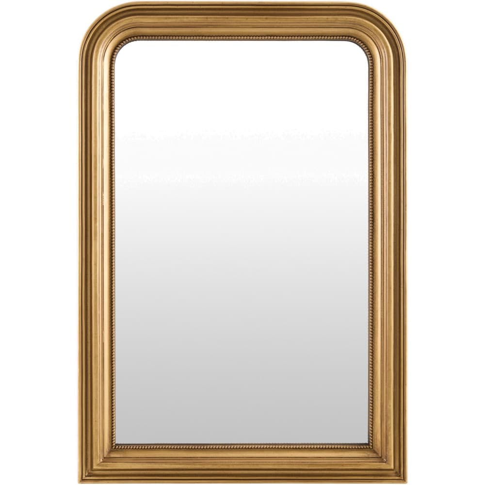 Phillipe Manufactured Wood Mantel Mirror in Gold by Livabliss