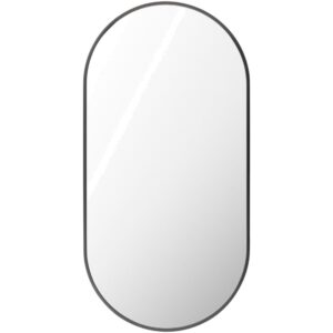 Aranya Aluminum Accent Mirror in Black by Livabliss
