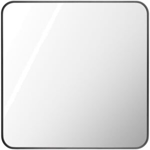 Aranya Aluminum Accent Mirror in Black by Livabliss