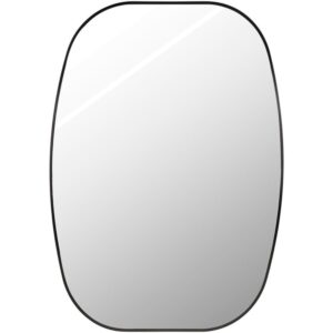 Aranya Aluminum Accent Mirror in Black by Livabliss