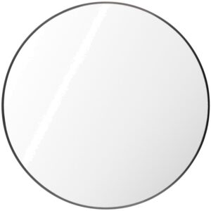 Aranya Aluminum Accent Mirror in Black by Livabliss