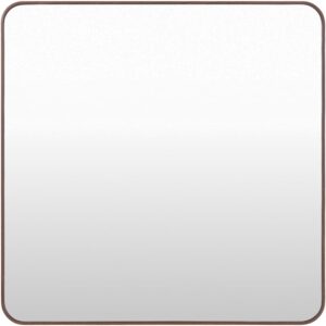 Aranya Aluminum Accent Mirror in Dark Brown by Livabliss