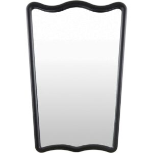 Renee Manufactured Wood Accent Mirror in Black by Livabliss