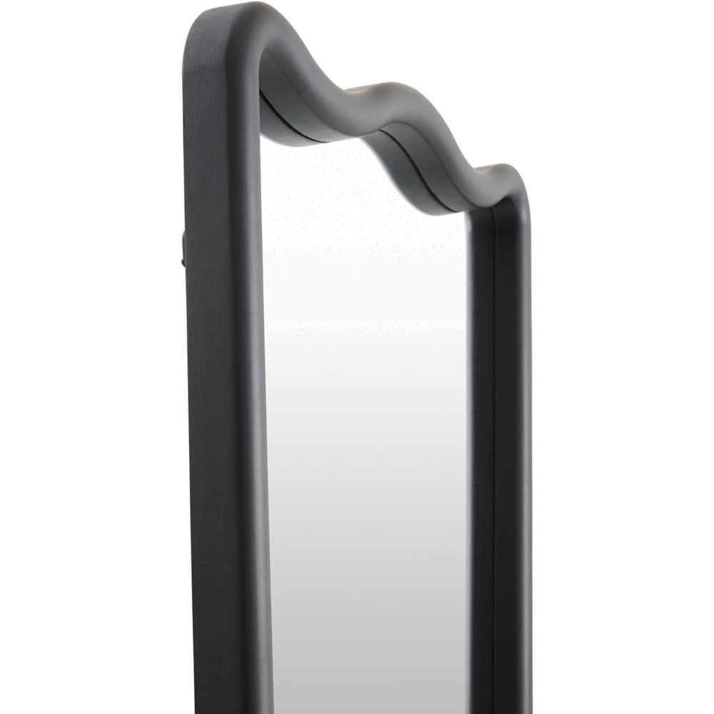 Renee Manufactured Wood Accent Mirror in Black by Livabliss - Image 2