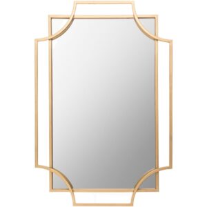 Kassandra Iron Accent Mirror in Gold by Livabliss