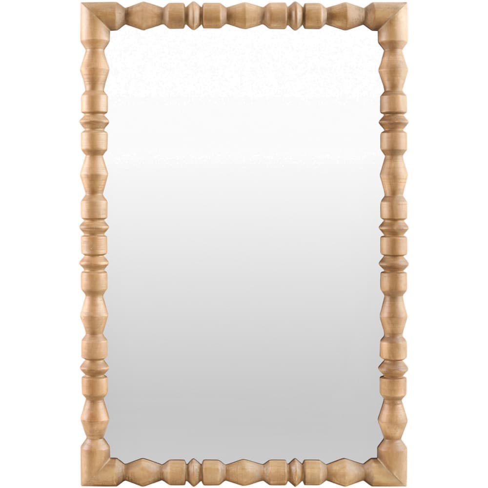 Elisaveta Manufactured Wood Accent Mirror in Wood by Livabliss