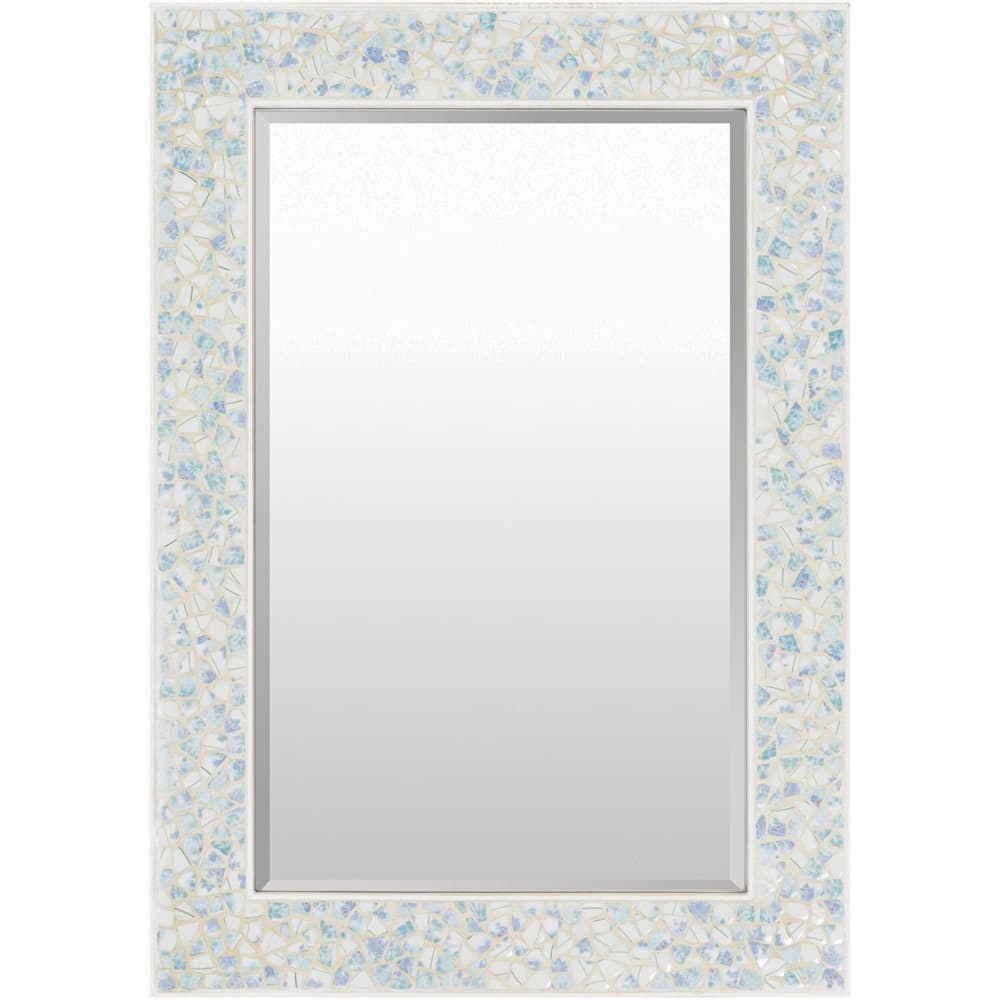 Whitaker Mother of Pearl/Shell Accent Mirror in Ivory by Livabliss