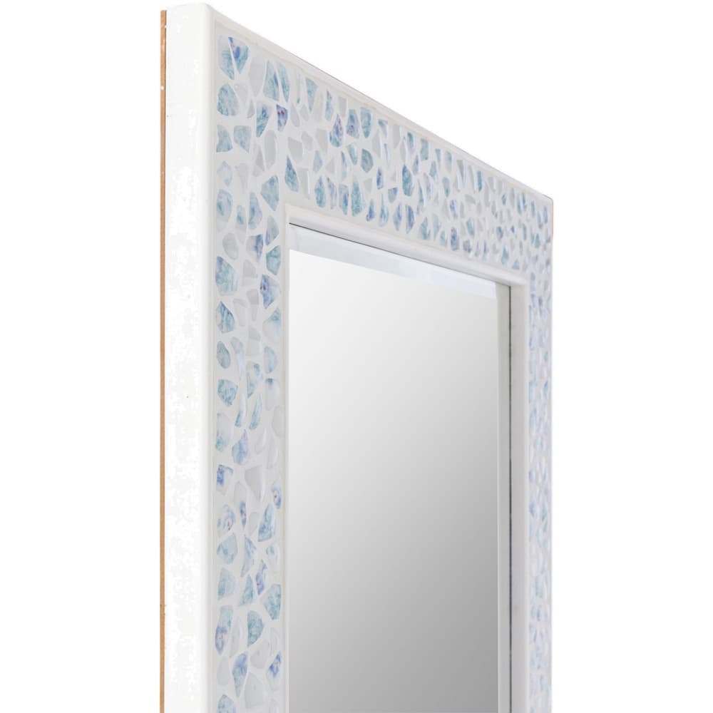 Whitaker Mother of Pearl/Shell Accent Mirror in Ivory by Livabliss - Image 2
