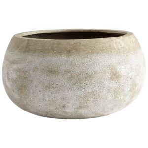 Large Round Stoney Planter by Cyan Design