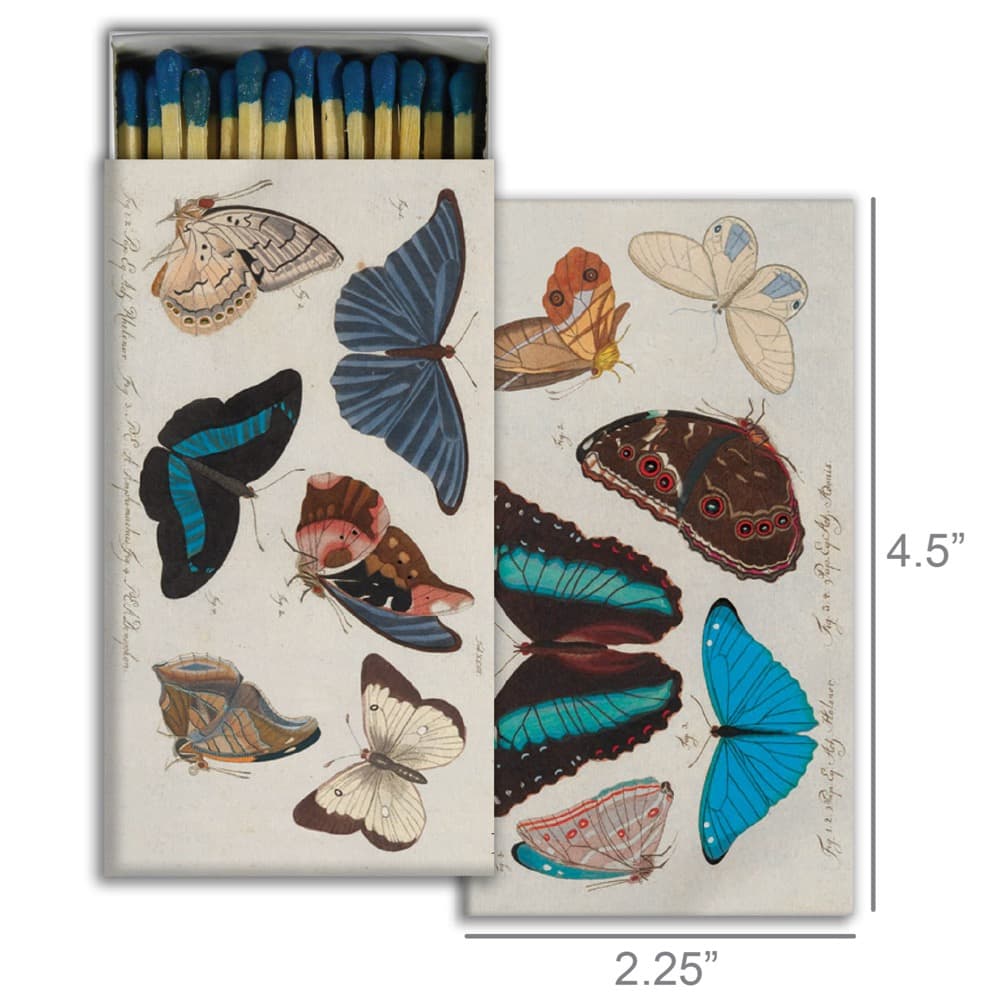 Blue Butterflies Matches Set of 6 by HomArt - Image 2