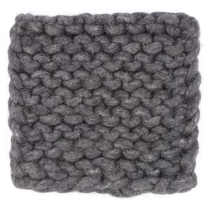 Chain Knitted Charcoal Wool Trivet by BIDKhome