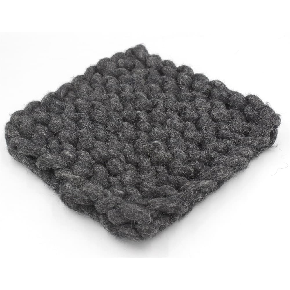 Chain Knitted Charcoal Wool Trivet by BIDKhome - Image 2