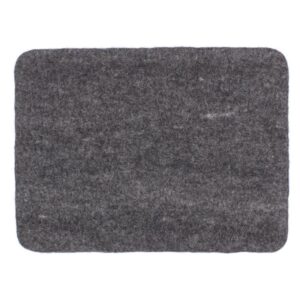 Charcoal Wool Rectangular Placemats Set of 4 by BIDKhome