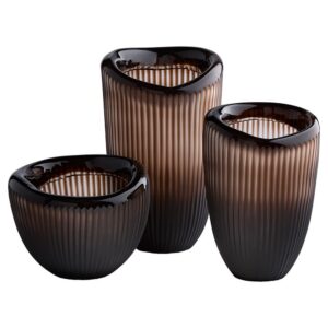 Brown Cacao Vases in 3 Sizes by Cyan Design