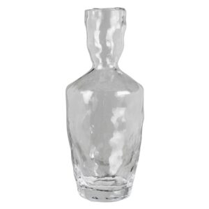 Tall Organic Glass Vase with Tall Neck by HomArt