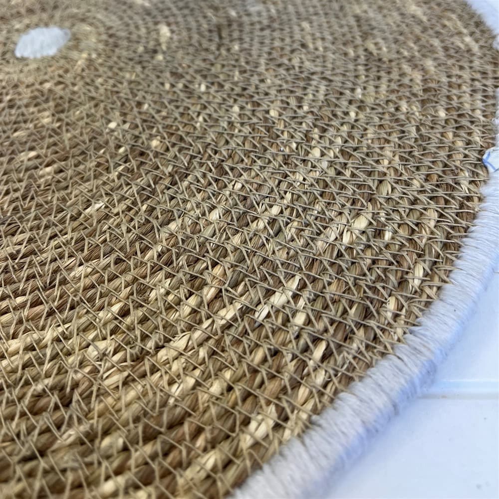 Natural and White Seagrass Placemats Set of 4 by BIDKhome - Image 5