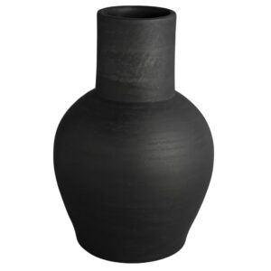 Black Terracotta Gourd Vase by BIDKhome