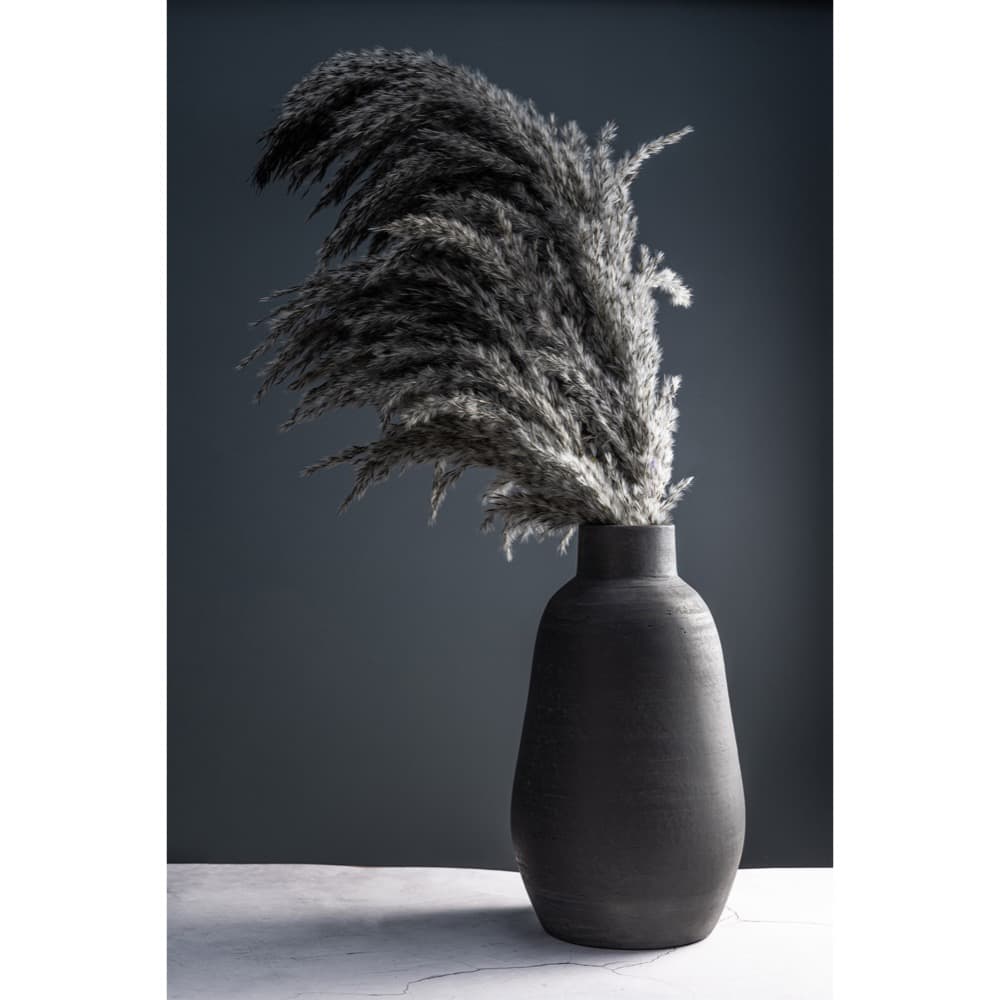 Black Terracotta Bottle Vase by BIDKhome - Image 2