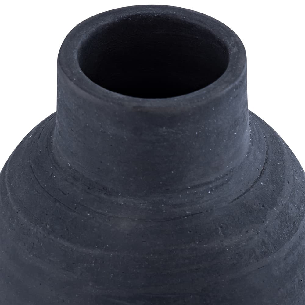 Black Terracotta Bottle Vase by BIDKhome - Image 4