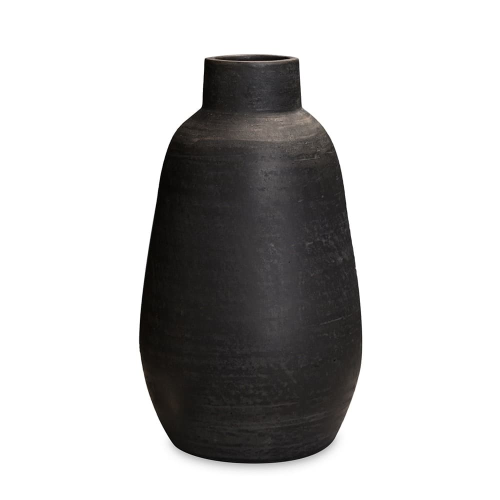 Black Terracotta Bottle Vase by BIDKhome - Image 7