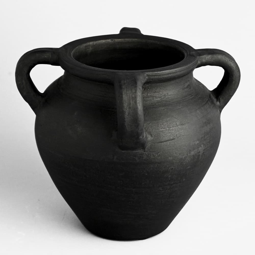 Black Terracotta Vase by BIDKhome - Image 3
