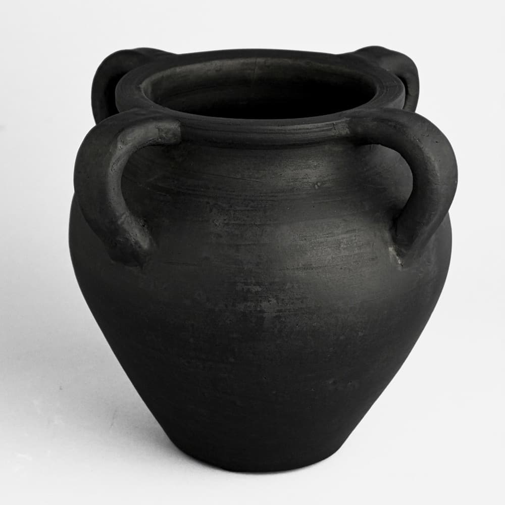 Black Terracotta Vase by BIDKhome - Image 4