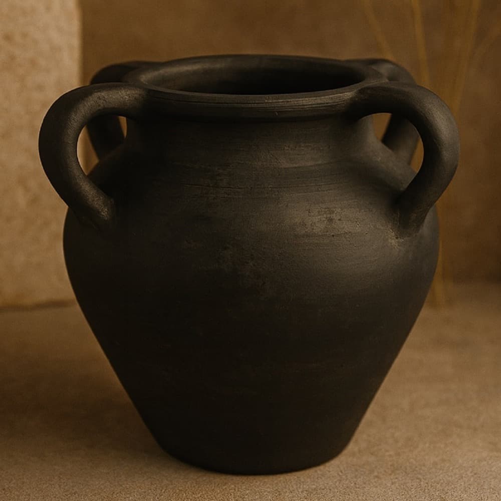 Black Terracotta Vase by BIDKhome - Image 5