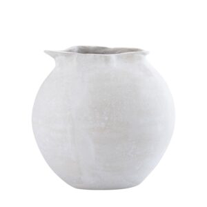 Natural White Paper Mache Pot by BIDKhome