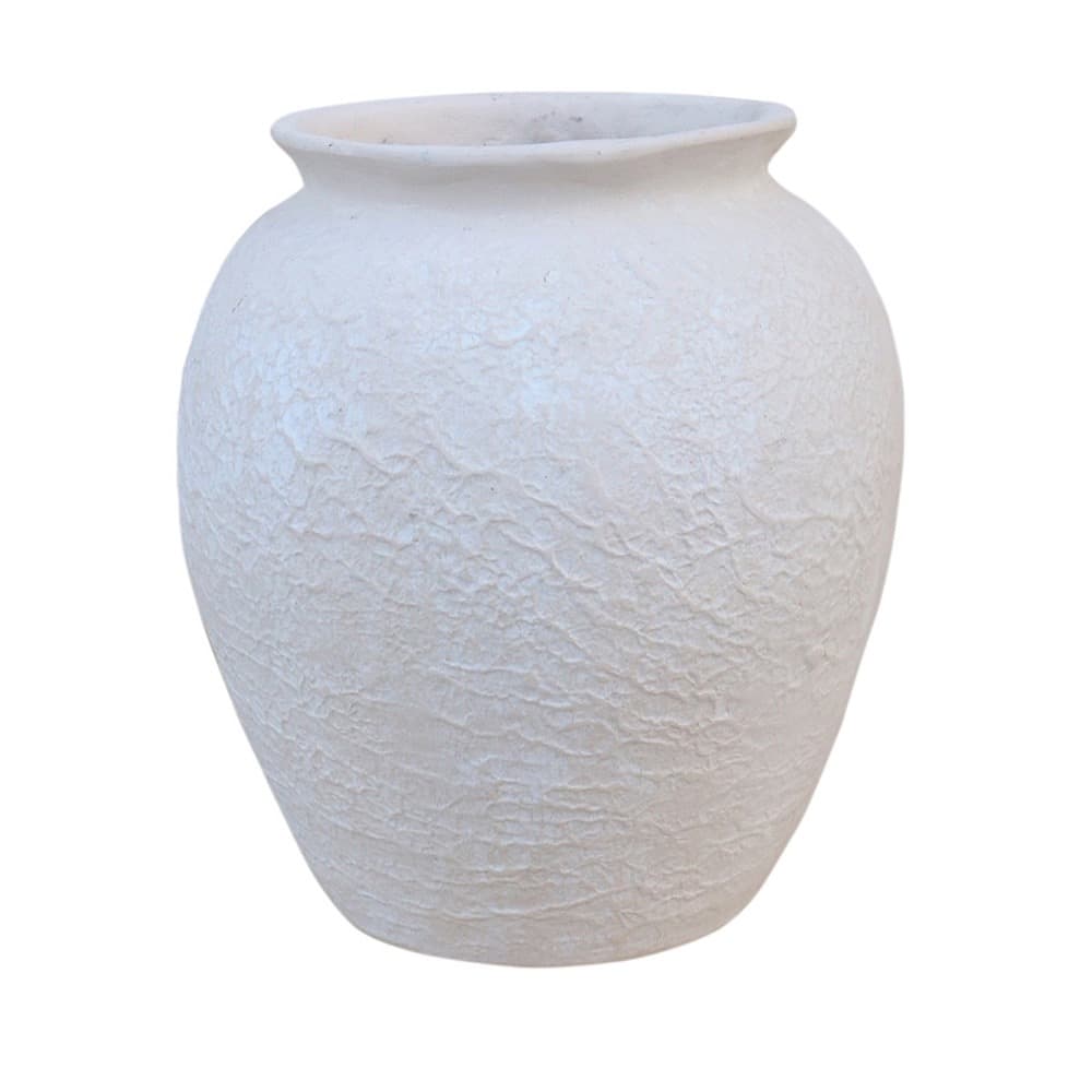 Natural White Paper Mache Pot by BIDKhome - Image 6
