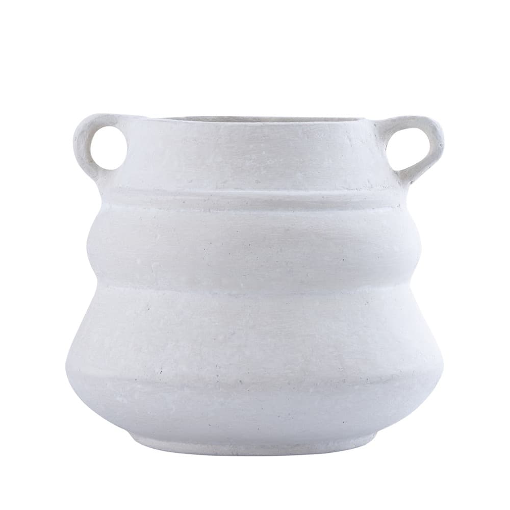 White Paper Mache Vase by BIDKhome