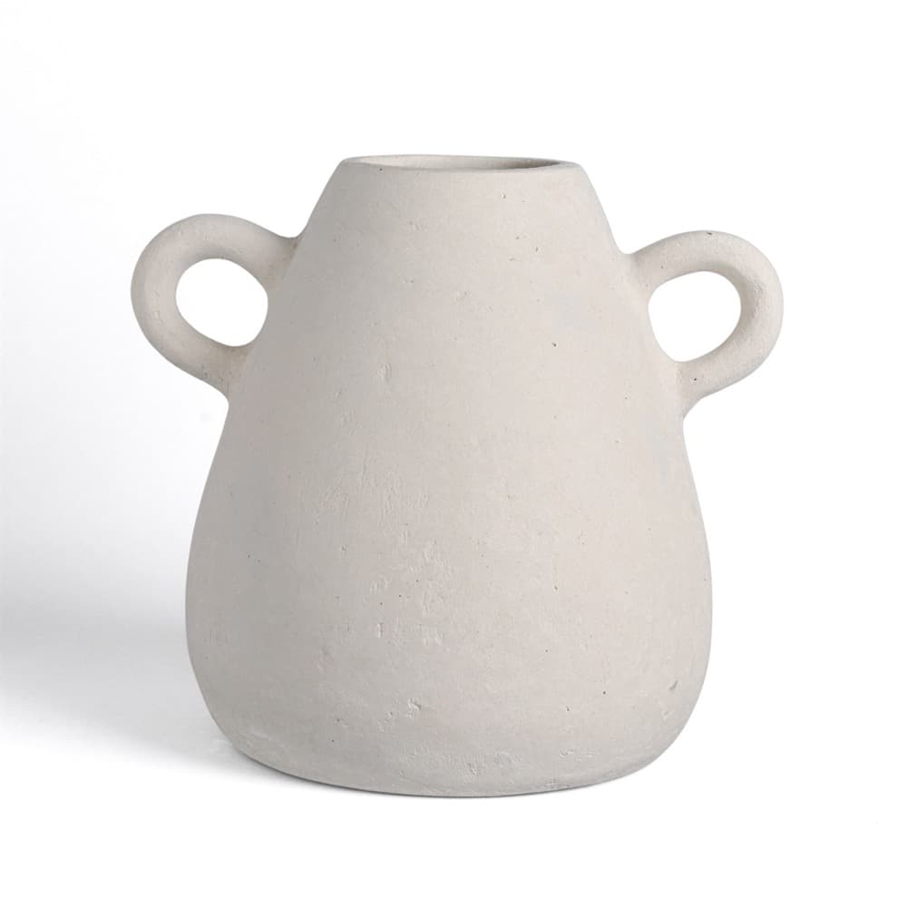 White Paper Mache Vase by BIDKhome