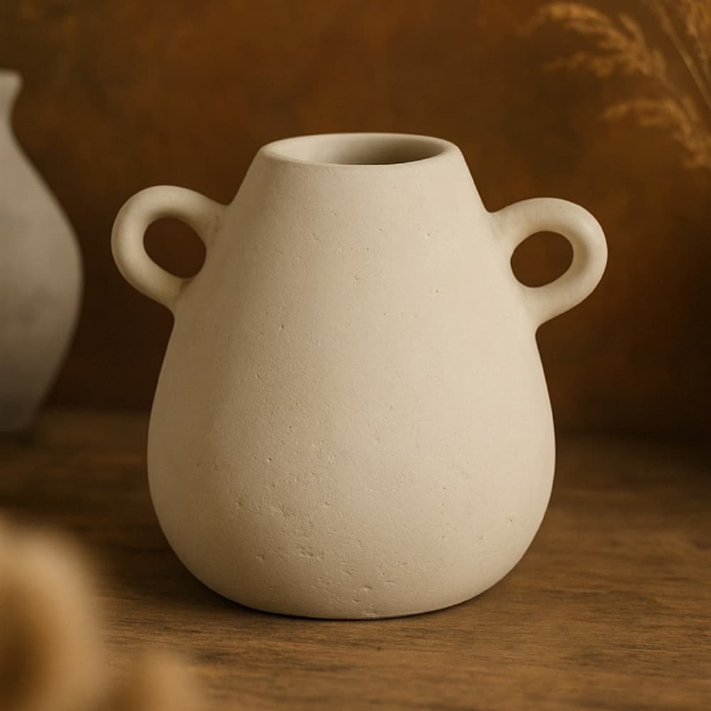 White Paper Mache Vase by BIDKhome - Image 5
