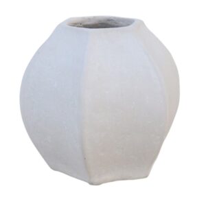White Paper Mache Vase by BIDKhome