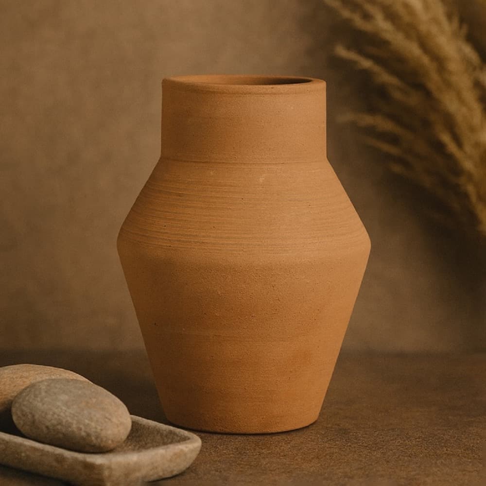 Natural Terracotta Vase by BIDKhome - Image 3