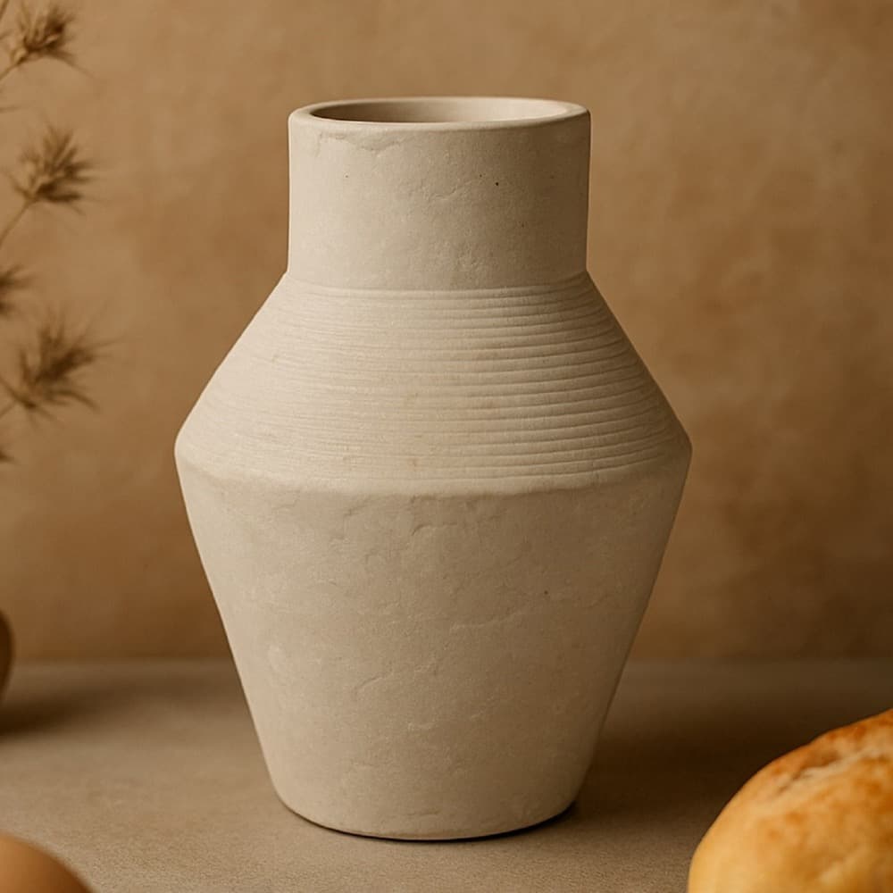 White Paper Mache Eco Mix Vase by BIDKhome - Image 3