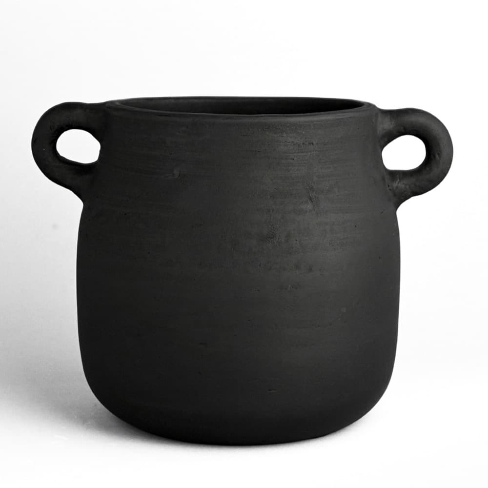 Black Terracotta Vase by BIDKhome - Image 4