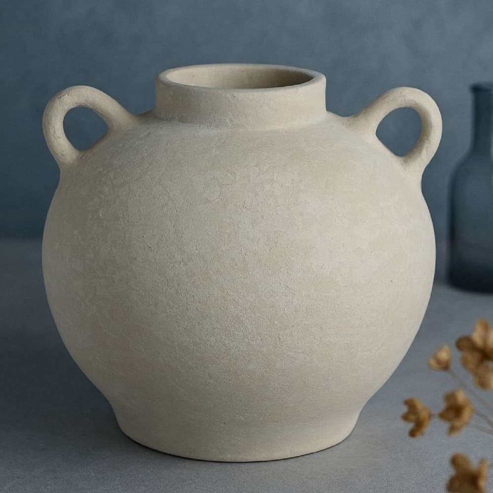 White Paper Mache Eco Mix Vase by BIDKhome - Image 5