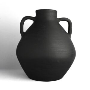 Black Terracotta Vase by BIDKhome