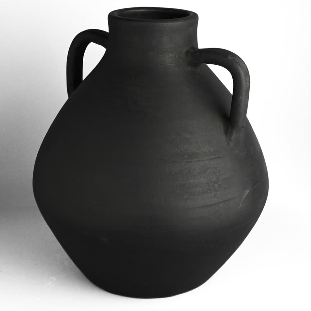 Black Terracotta Vase by BIDKhome - Image 3