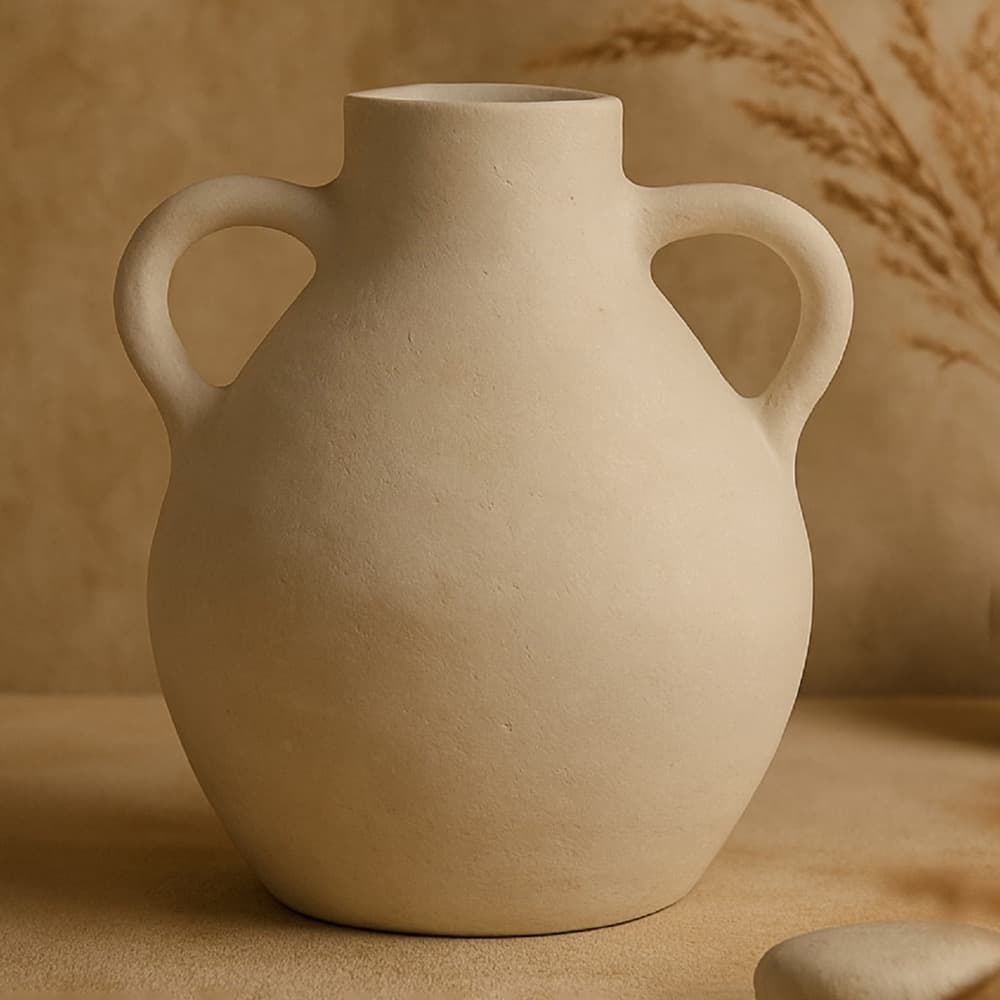 White Paper Mache Eco Mix Vase by BIDKhome - Image 2