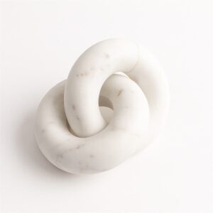 White Marble Round Knot by BIDKhome