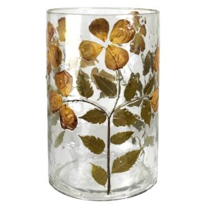 Large Enamel Roses Hurricane by HomArt